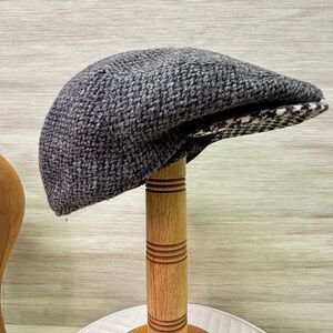 Wool flat cap with ear covers, made in Italy, 100% wool